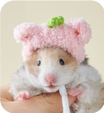 Wholesale plush cute small hat photography props handmade crocheted pet wool hat Winter Mini